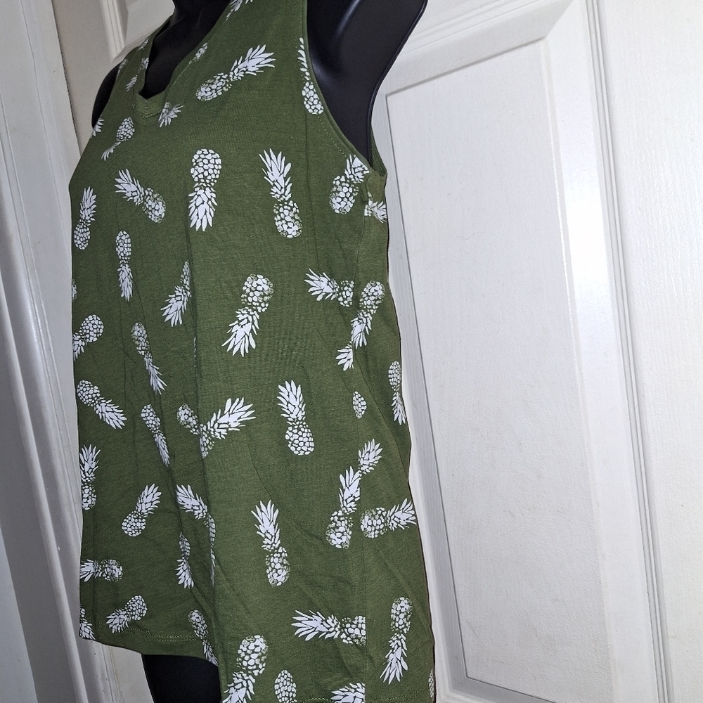 Coral bay pineapple print tank top small - Picture 4 of 6
